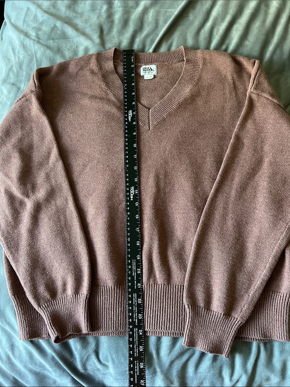 Eddie Bauer V-Neck Knit Sweater - Dusty Mauve